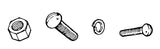 Grille Side Hardware Kit; 1940 Standard, 1940-41 Pickup
