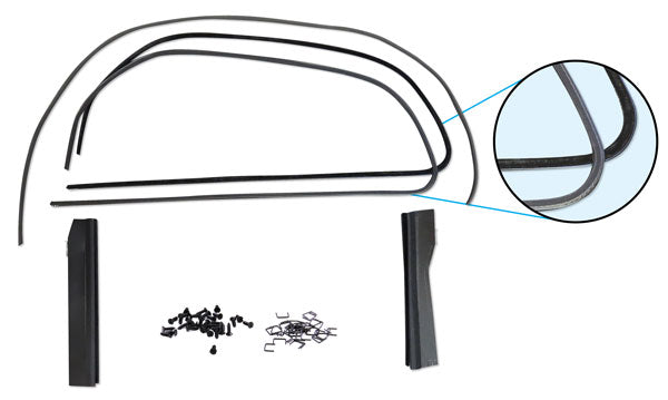 Front Door Window Channel Kit; 1935-36 3W Coupe