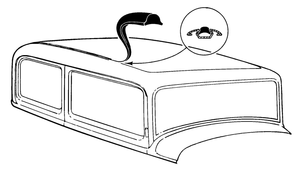 Top Trunk Retainer Seal; 1935-36 Coupe, Sedan