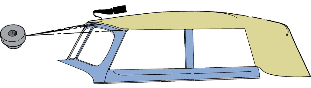Header Bow Grommets; 1937-40 Convertible