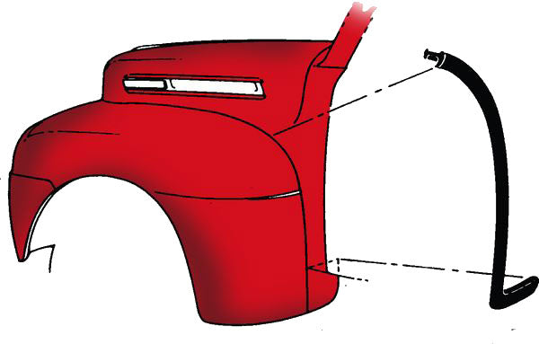 Fender to Cowl Seal; 1948-52 Pickup