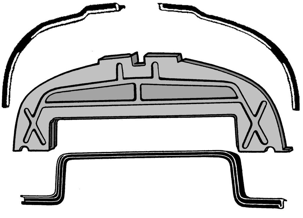 Lower Radiator Hood Seal; 1948-52 Pickup