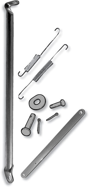 Hood Release Linkage & Support Brace Kit; 1939 Deluxe