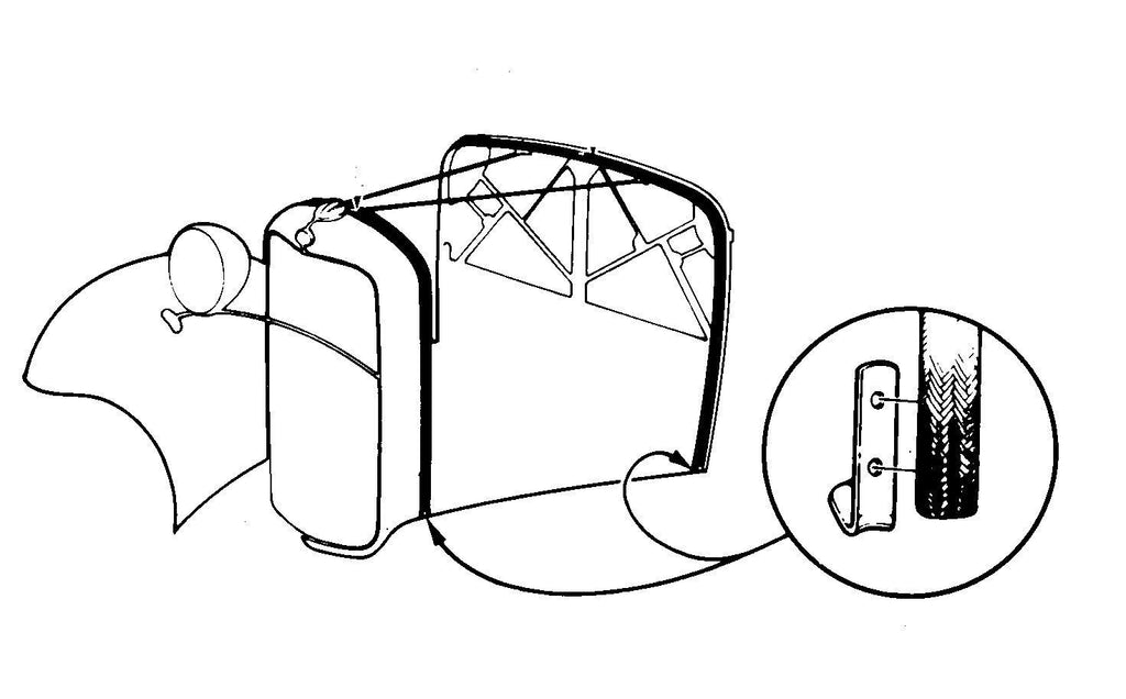 Radiator Shell Lace; 1932 Car, 1932-34 Pickup