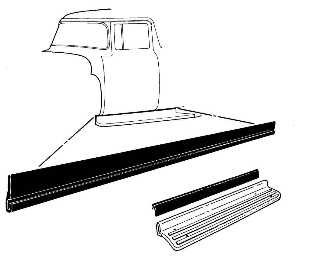Running Board to Body Seal; 1953-55 Pickup