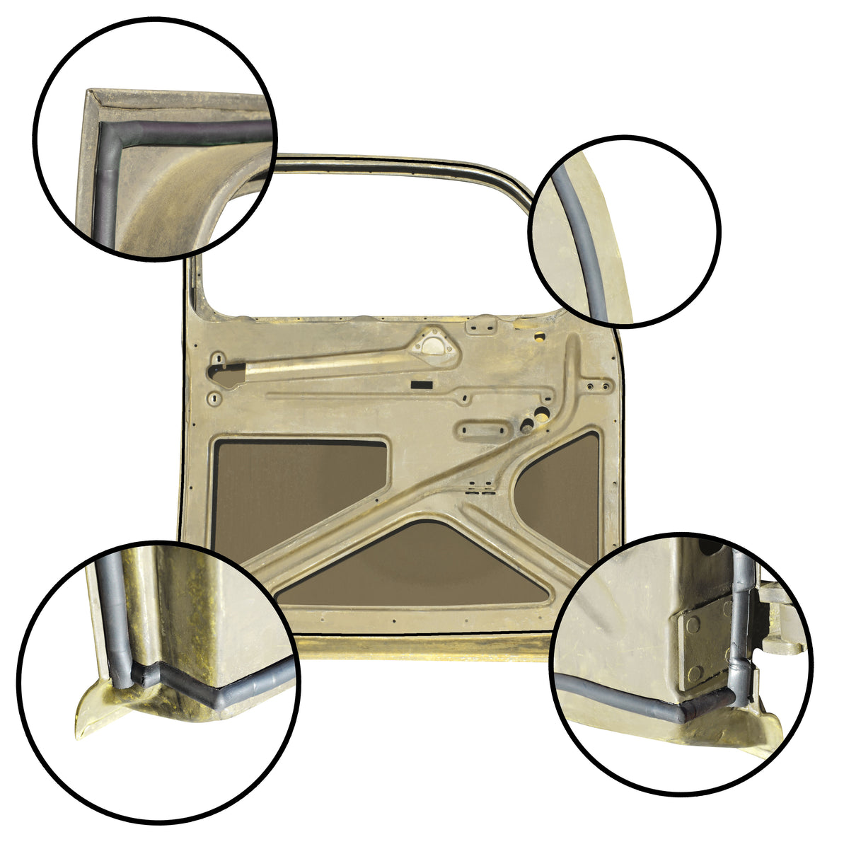 One Piece Door Seals (Small Door); 194148 Coupe, Fordor Bob Drake