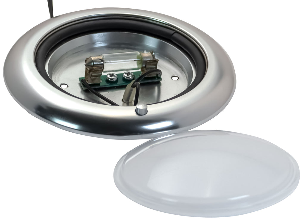 Round Push-Button Dome Light (Smooth)