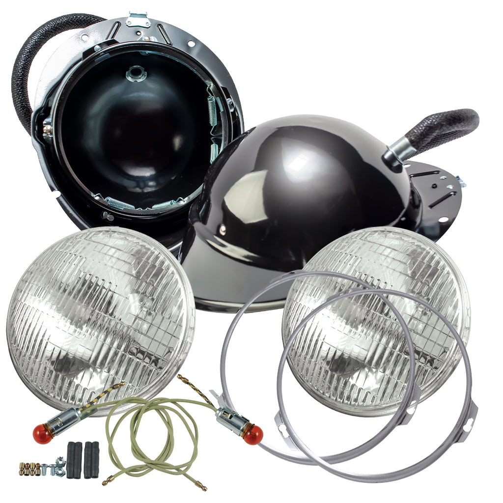 Headlight Bucket & Light Bundle; 1940 Car, 1940-41 Pickup