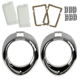 Headlight Rim Bundle; 1940 Deluxe