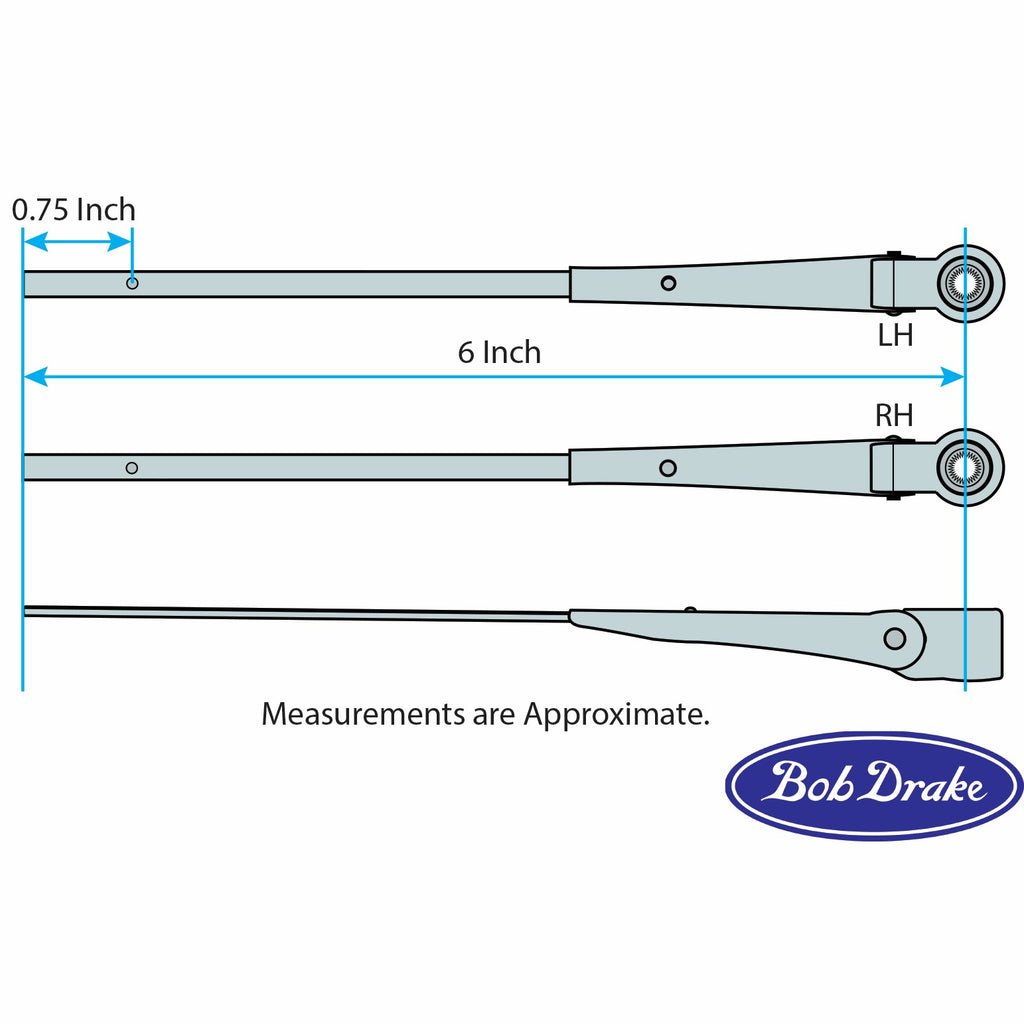 Wiper Arm Kit; 1940 Coupe, Sedan, 1937-1940 Convertible, Station Wagon