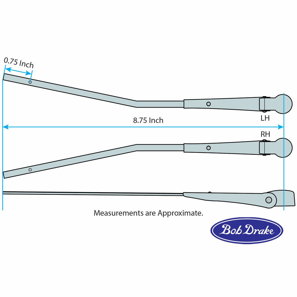 Wiper Arm Kit (Specialty); 1940-47 Pickup