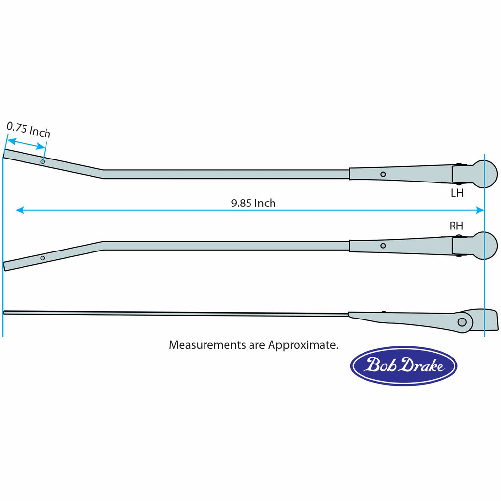 Wiper Arm Kit; 1941-48 Car