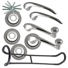 Handle, Crank & Escutcheon Bundle; 1941-48 Car