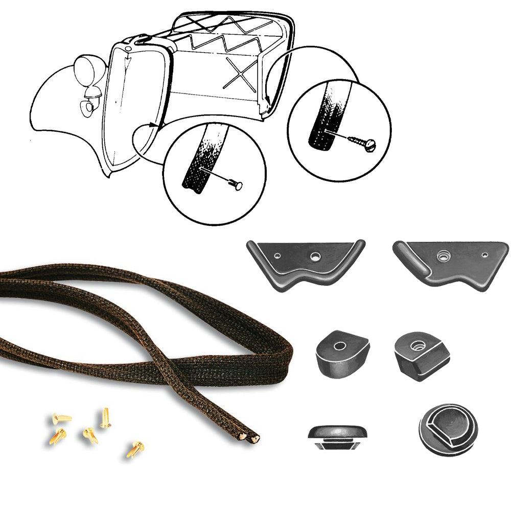 Hood Bumper & Lacing Bundle; 1933-34 Car