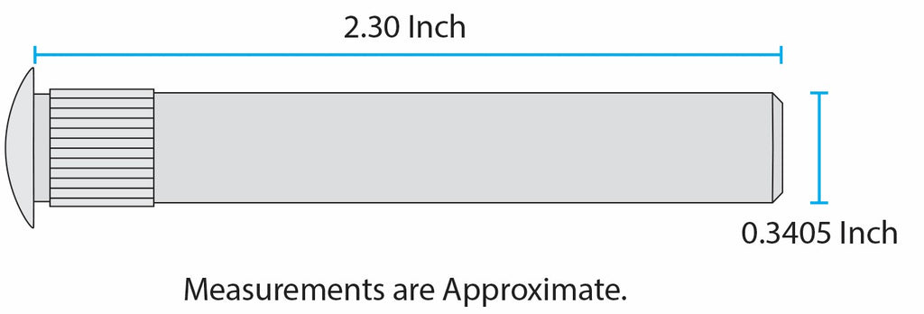 Oversized Hinge Pin (Stainless); 1932-48 Car, 1932-52 Pickup