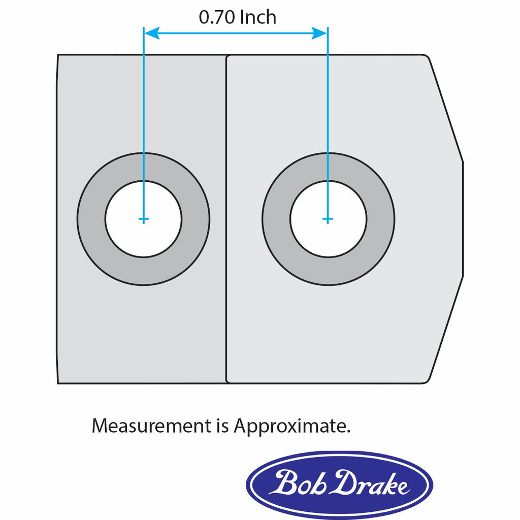 Door Striker Plate (Stainless); 1935-39 Closed Car, 1938-52 Pickup