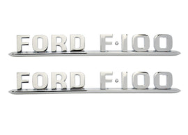 Hood Side Emblems; 1953-54 Pickup