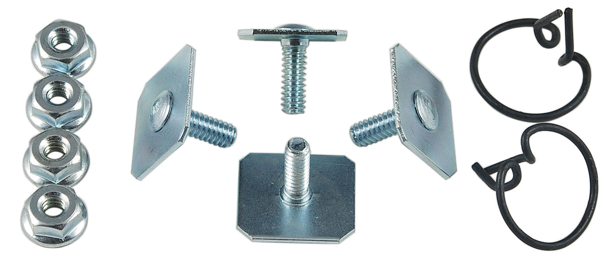 Lower Front Hood Trim Hardware Kit; 1940 Deluxe – Bob Drake