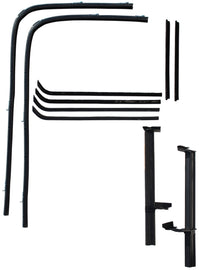 Front Door Window Channel Kit; 1940 Coupe, Sedan Delivery, Fordor