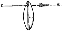 Grille Center Cover & Hardware; 1940 Deluxe