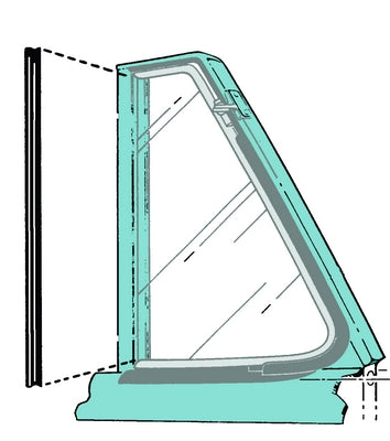 Vent Window Glass Edge Seals; 1941-48 Convertible
