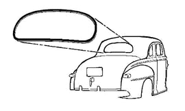 Rear Window Seal w/ Groove; 1941-48