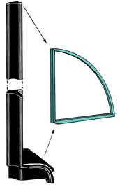 Quarter Window Front Edge Seals; 1942-50 Convertible