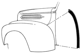 Cowl to Fender Seals; 1942-47 Pickup