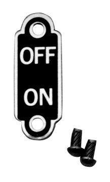 Ignition On-Off Switch Plate; 1933-34