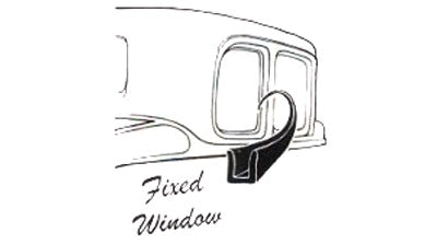 Quarter Window Seals (Bonded); 1933-34 5W Coupe
