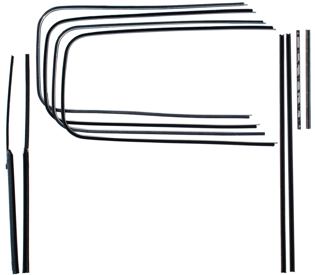 Front Door Window Channel Kit; 1946-48 Coupe, Fordor