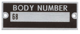 Body Number Plate; 1936