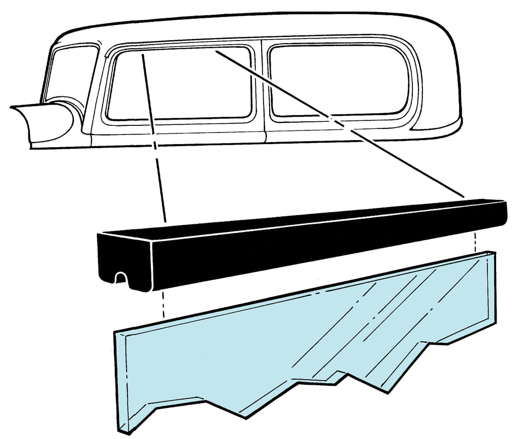 Upper Door Window Seal; 1932-33 Closed Car