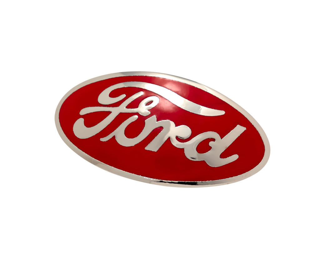 Grille Shell Ornament Emblem, Bull Nose (Red); 1932 Car